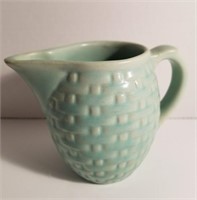 Vintage basket weave Weller Pottery creamer