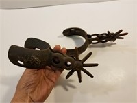 Antique real cast iron Western Spurs