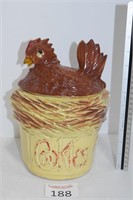 Antique Hen on a Nest Cookie Jar