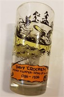 Vintage Western Davy Crockett glass Tumbler