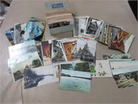 Large collection of antique & vintage postcards