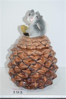 1950 Metlox Squirrel on Pinecone Cookie Jar