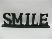 22" Long "SMILE" Wood Composite Sign
