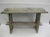 31" x 17" Rustic Wood Bench w/ Some Loss