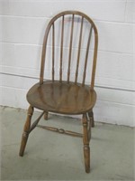 Antique Curved Back Wood Chair