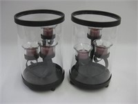 Pair Of Battery Powered Candle Holders Table Decor