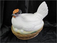 Large Vintage Ceramic Nesting Hen