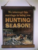 Hunting Season Tin Sign and Holder by Terry Redlin