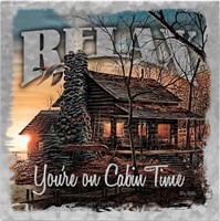Relax You're on Cabin Time Metal Box Art Sign