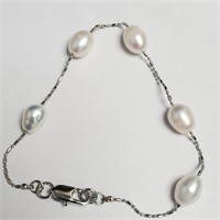 Sterling Silver Fresh Water Pearl Bracelet
