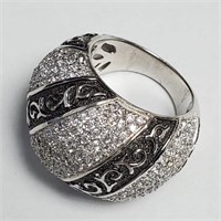 Sterling Silver CZ Dome Ring