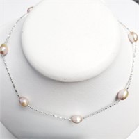 Sterling Silver Fresh Water Pearl 18" Necklace