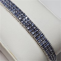 Sterling Silver Tanzanite (9.6ct) Bracelet