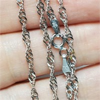 10K White Gold Chain Necklace