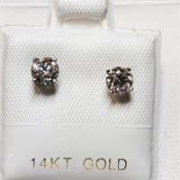 14K White Gold Diamond (0.6ct) Earrings
