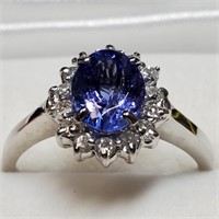 10K Tanzanite & Diamond Ring