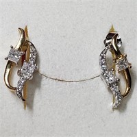14K Yellow Gold  Diamond (0.75ct) Earrings