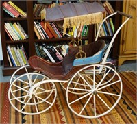 Antique handpainted & crafted Child's Buggy