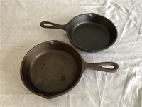 Two Small Cast Iron Skillets