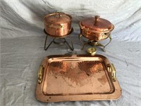 Pair of Copper Fondue Pots