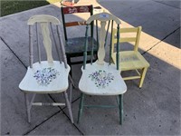 4 Pcs Selection of Vintage Chairs