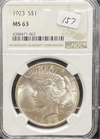 1923 NGC MS63 PEACE DOLLAR