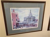 ELMER KING PEORIA COUNTY COURTHOUSE SIGNED PRINT