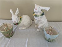 LOT OF 4 EASTER/BUNNY DECORATIONS