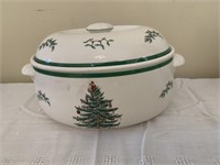 SPODE CHRISTMAS TREE CASSEROLE DISH WITH LID