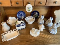 MISC LOT OF GLASS & FIGURINES