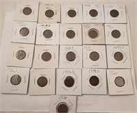 (21) Lincoln Wheat Cents, All in 1930's