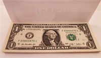 $1 Bank Booklet of (25) $1 Bills, Series of 2009