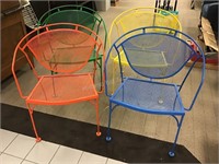 Colorful Metal Patio Chairs