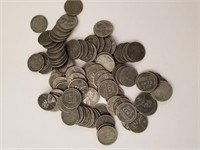(92) 1943 Steel Wheat Cents
