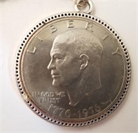 1976 Bicentennial Eisenhower Dollar Necklace