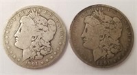 1891 & 1891-O Morgan Silver Dollars **