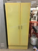 Vintage Yellow Metal Storage Cabinet