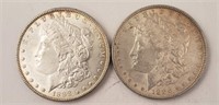 1886 & 1883 Morgan Silver Dollars, Higher Grades**