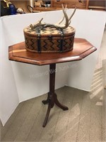 Wood Stand & Basket with Antler