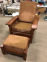 Gorgeous Mission Style Easy Chair & Ottoman