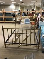 Brass Toned Metal Canopy Bed, Assembly Required