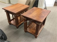 Two Mission Style End Tables