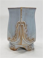 Light Blue Stoneware Pottery Vase - Home Decor