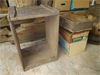 4 vintage wooden boxes largest 27x18x17