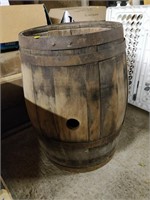 vintage wooden barrel 24H 15.5 D