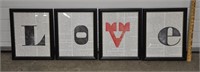 "LOVE" decor frames