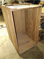 large primitive wooden crate 31x23x39