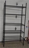 Black metal shelf - info