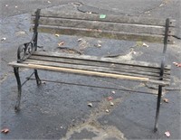 Iron/wood bench, 48" long