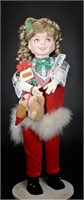 31" automata Christmas girl store display, cartooe